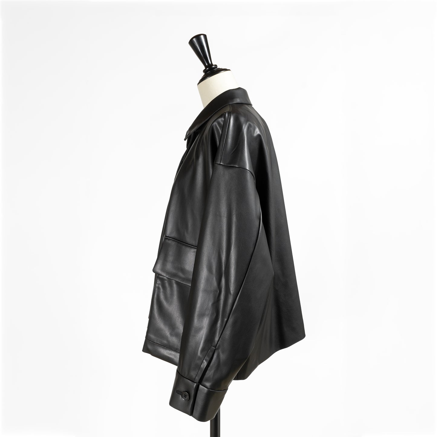 25AW mizuiro ind シンセティックレザーシャツジャケット 3-270069