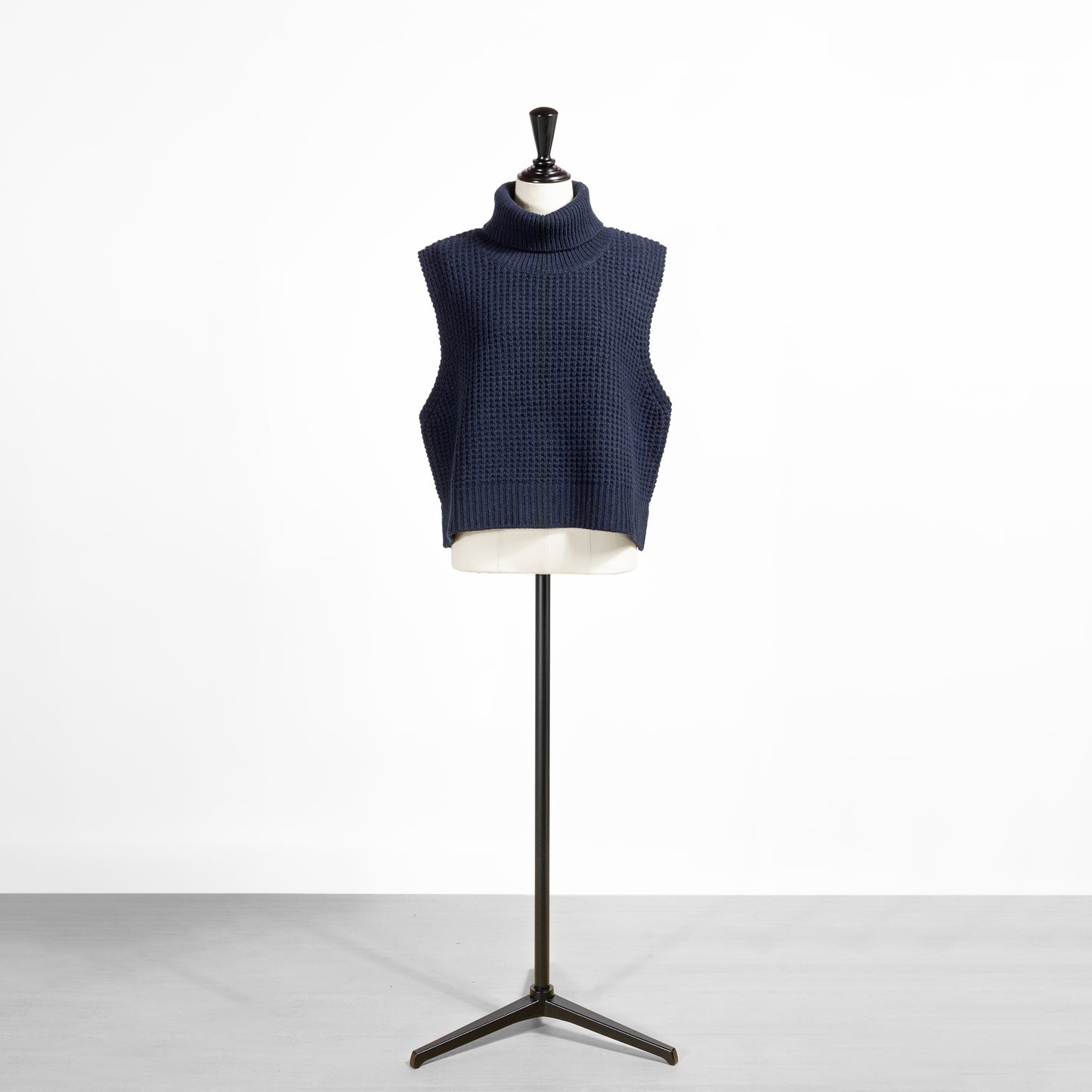 25AW mizuiro ind ワッフルハイネックベスト4-220093