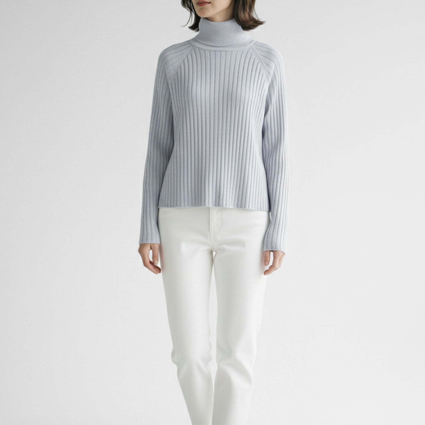 25AW mizuiro ind ワイドリブ ハイネックプルオーバー 4-220108