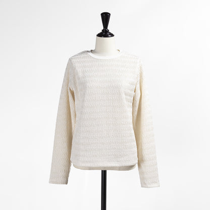 26AW mizuiro ind オーガニックコットンブレンド レースプルオーバー 3-210069