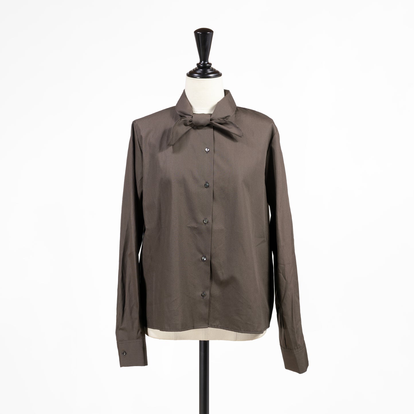 25AW mizuiro ind リボンタイシャツ 4-230060