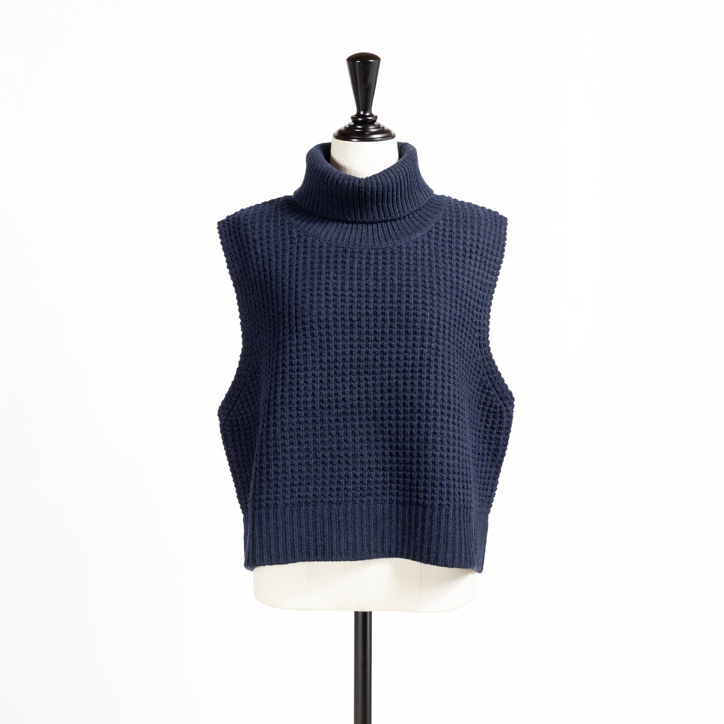 25AW mizuiro ind ワッフルハイネックベスト4-220093