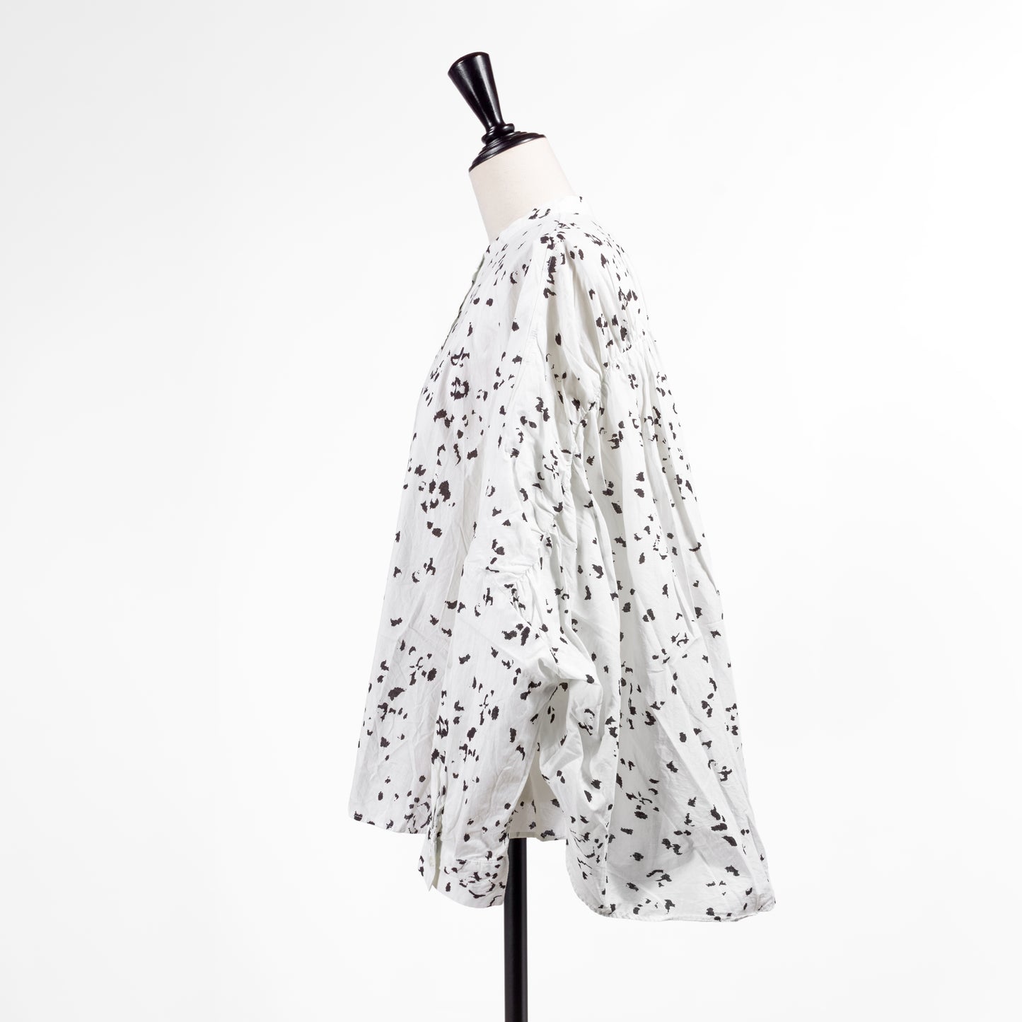 26ES mizuiro ind プリントバックギャザーシャツ 1-230131