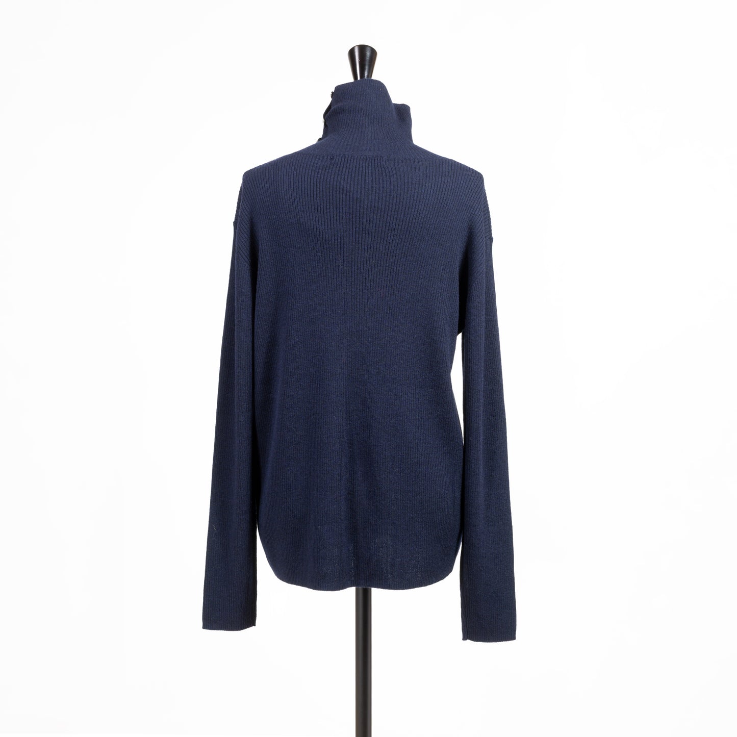 25AW mizuiro ind ボタン付きリブハイネックプルオーバー 4-220090