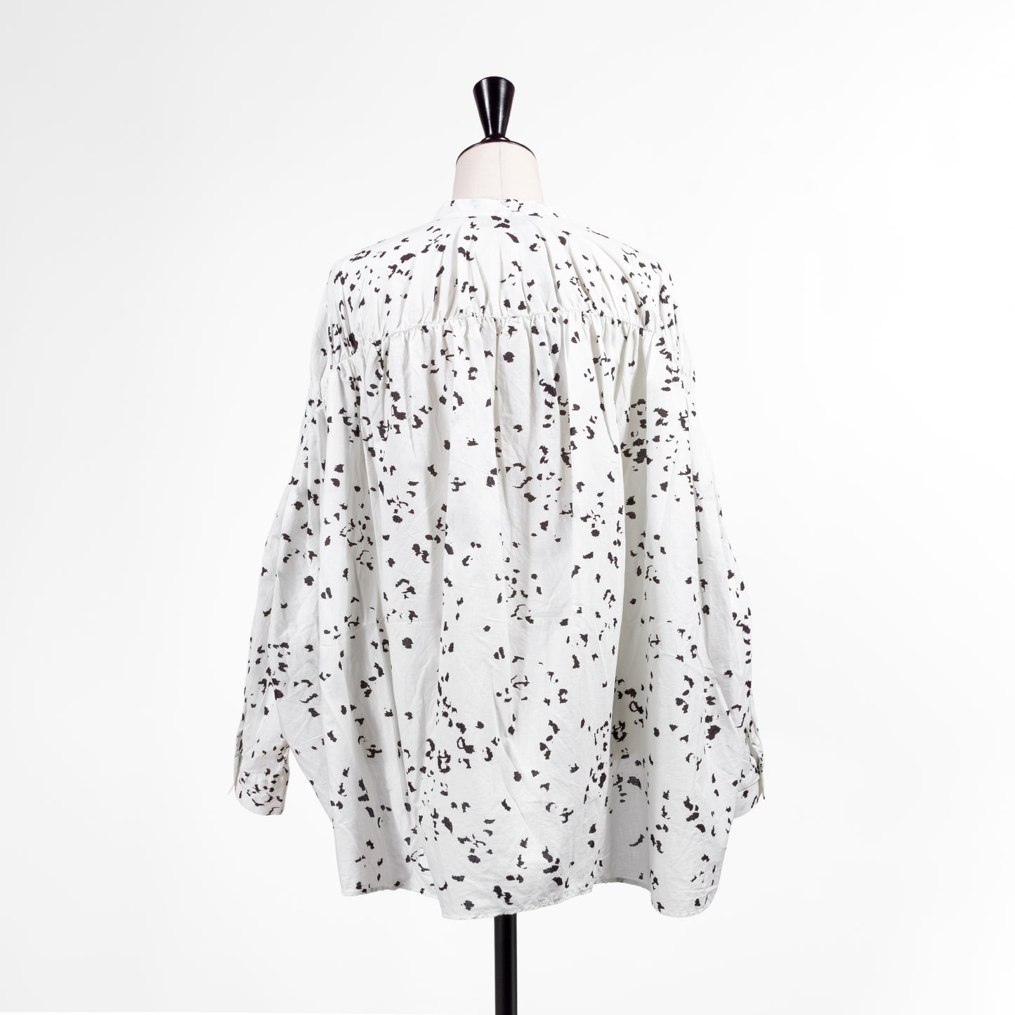 26ES mizuiro ind プリントバックギャザーシャツ 1-230131