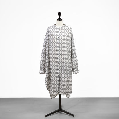26SS mizuiro ind ジャガード ギャザーショルダー ワンピース 1-250082
