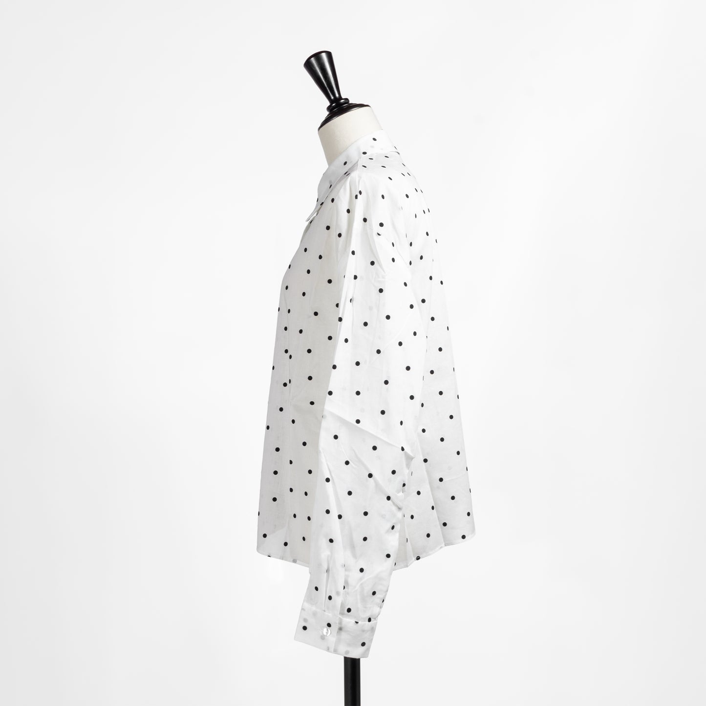 25AW mizuiro ind フロッキードットプリントシャツ 4-230058