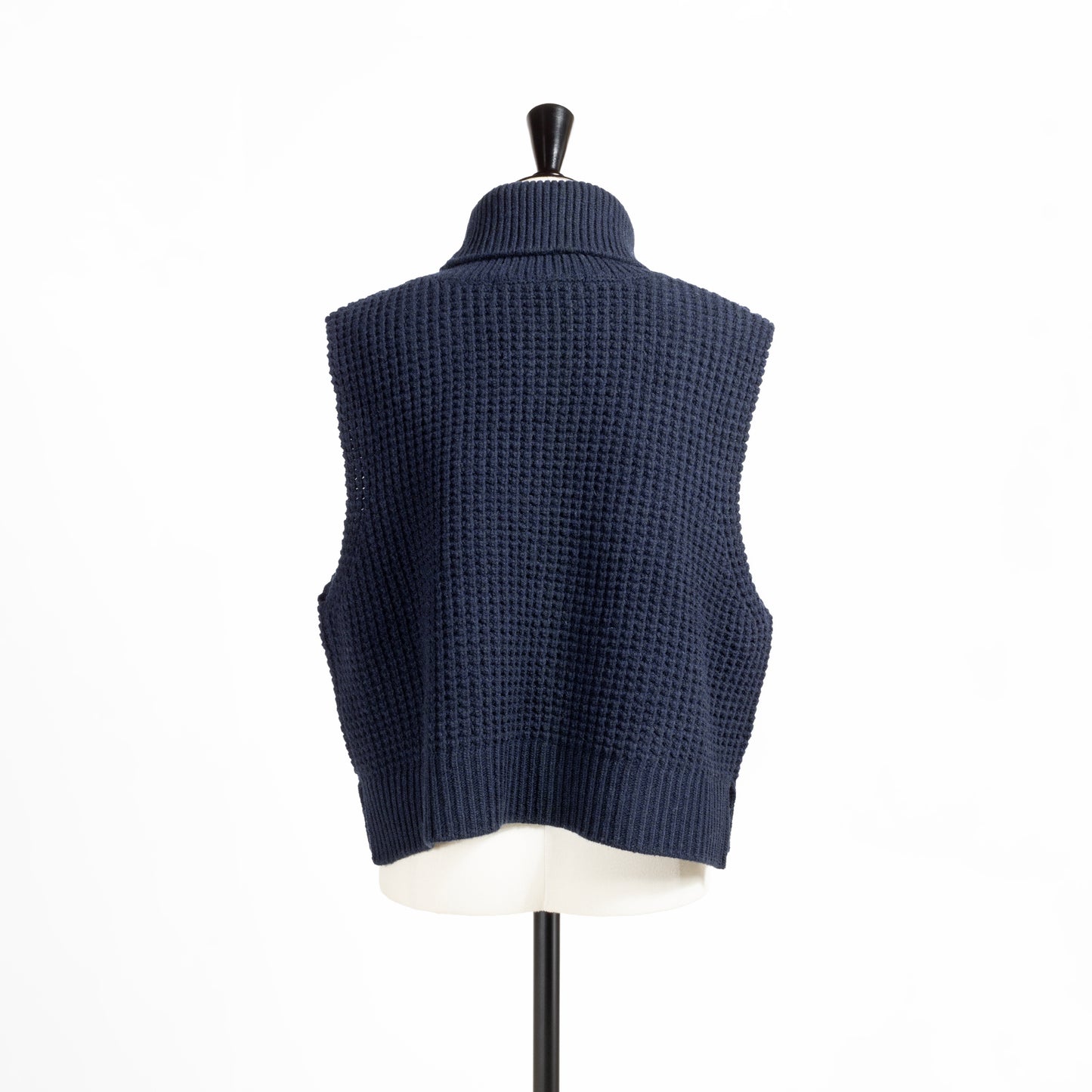 25AW mizuiro ind ワッフルハイネックベスト4-220093