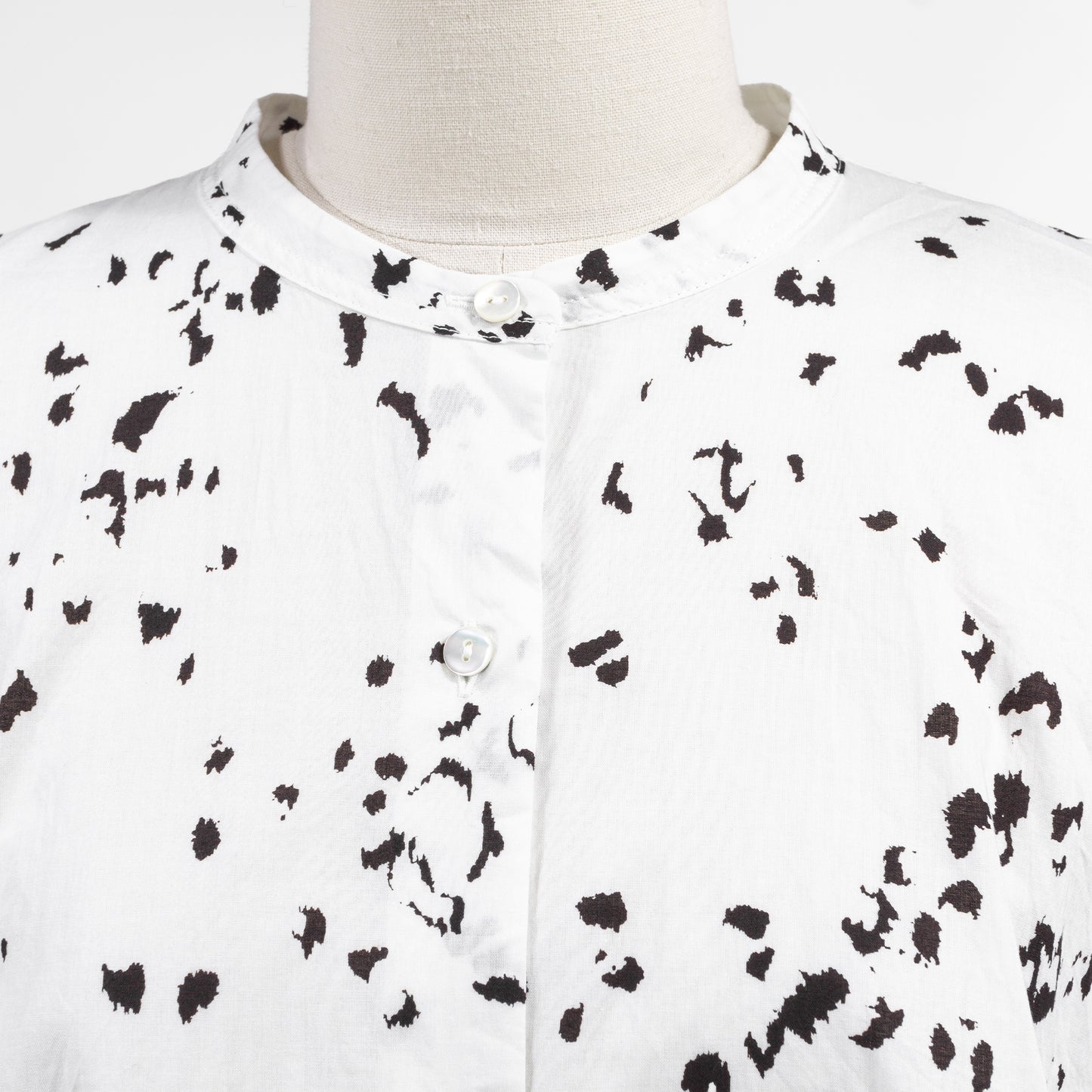 26ES mizuiro ind プリントバックギャザーシャツ 1-230131