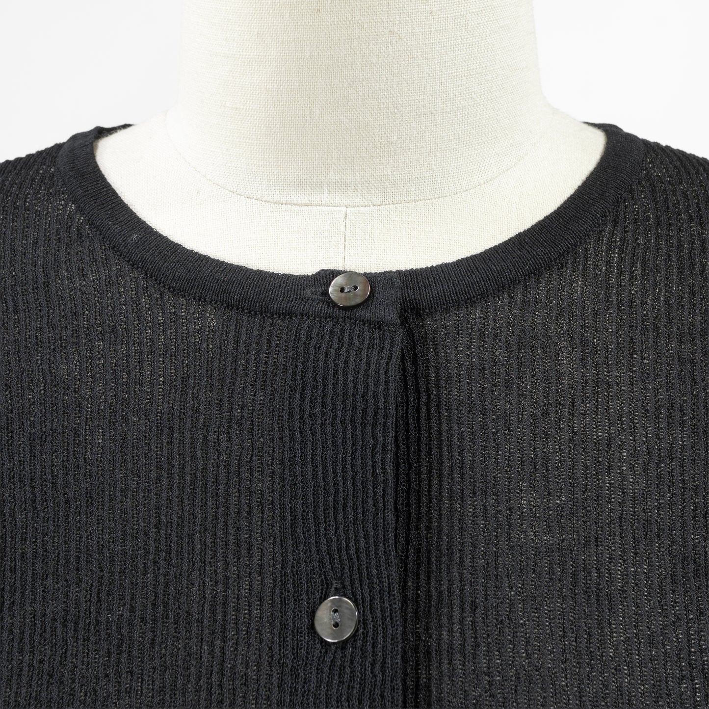 25SS mizuiro ind クルーネックリブカーディガン