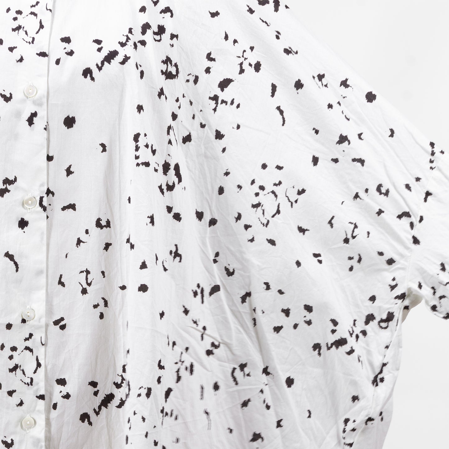 26ES mizuiro ind プリントバックギャザーシャツ 1-230131