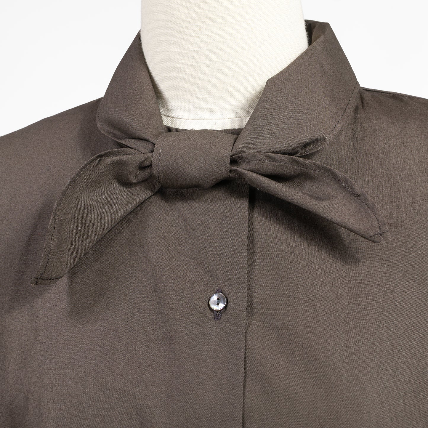 25AW mizuiro ind リボンタイシャツ 4-230060