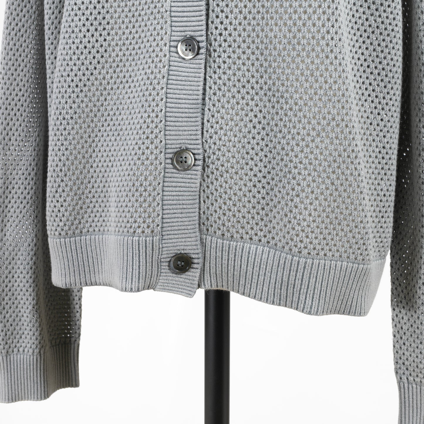 26SS mizuiro ind ストーンウォッシュ メッシュクルーネックカーディガン  1-220068