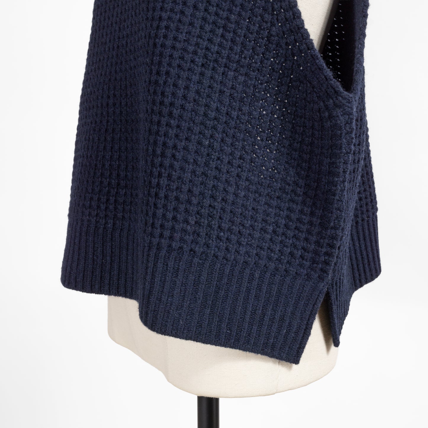 25AW mizuiro ind ワッフルハイネックベスト4-220093