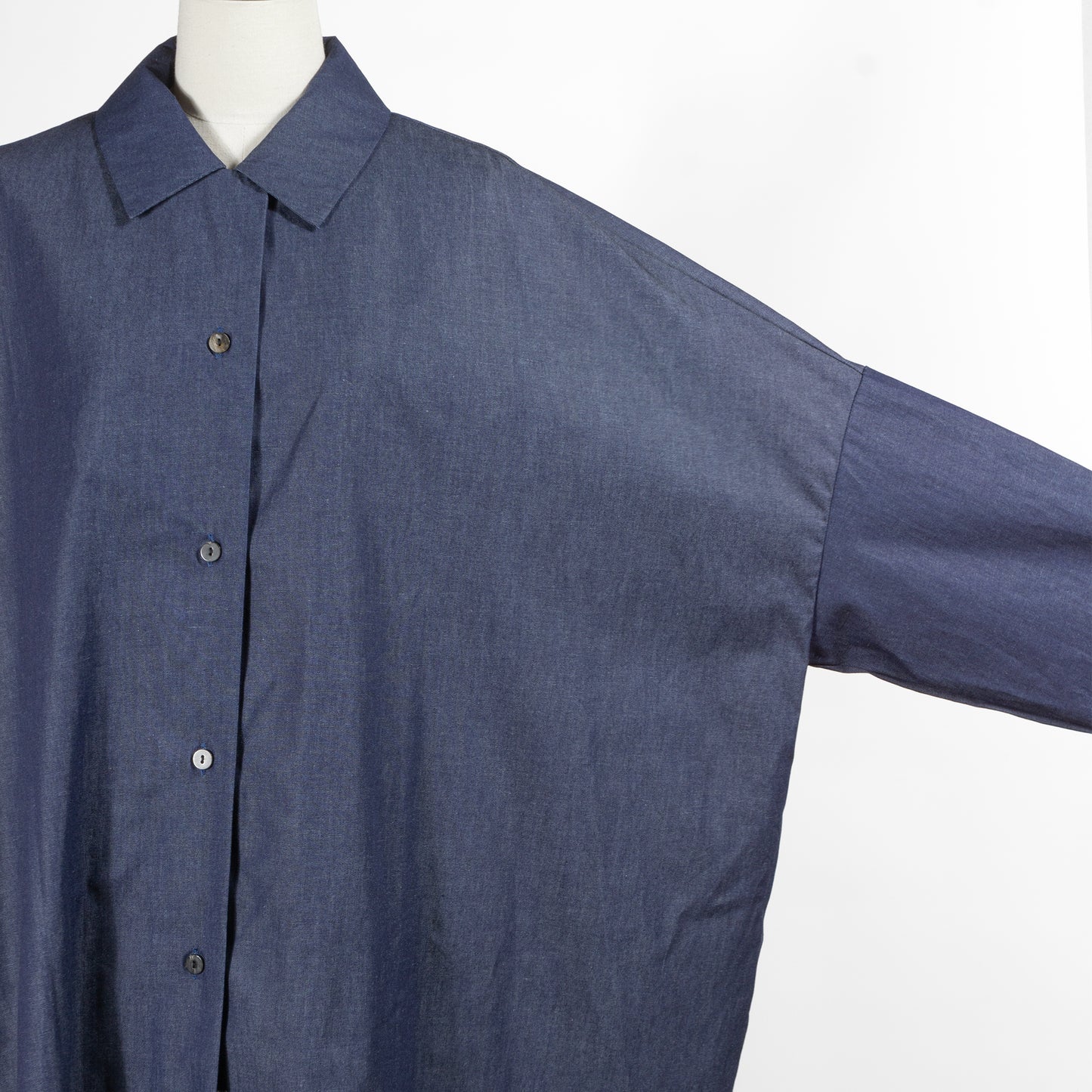 26SS mizuiro ind デニムワイドシャツワンピース 1-250083