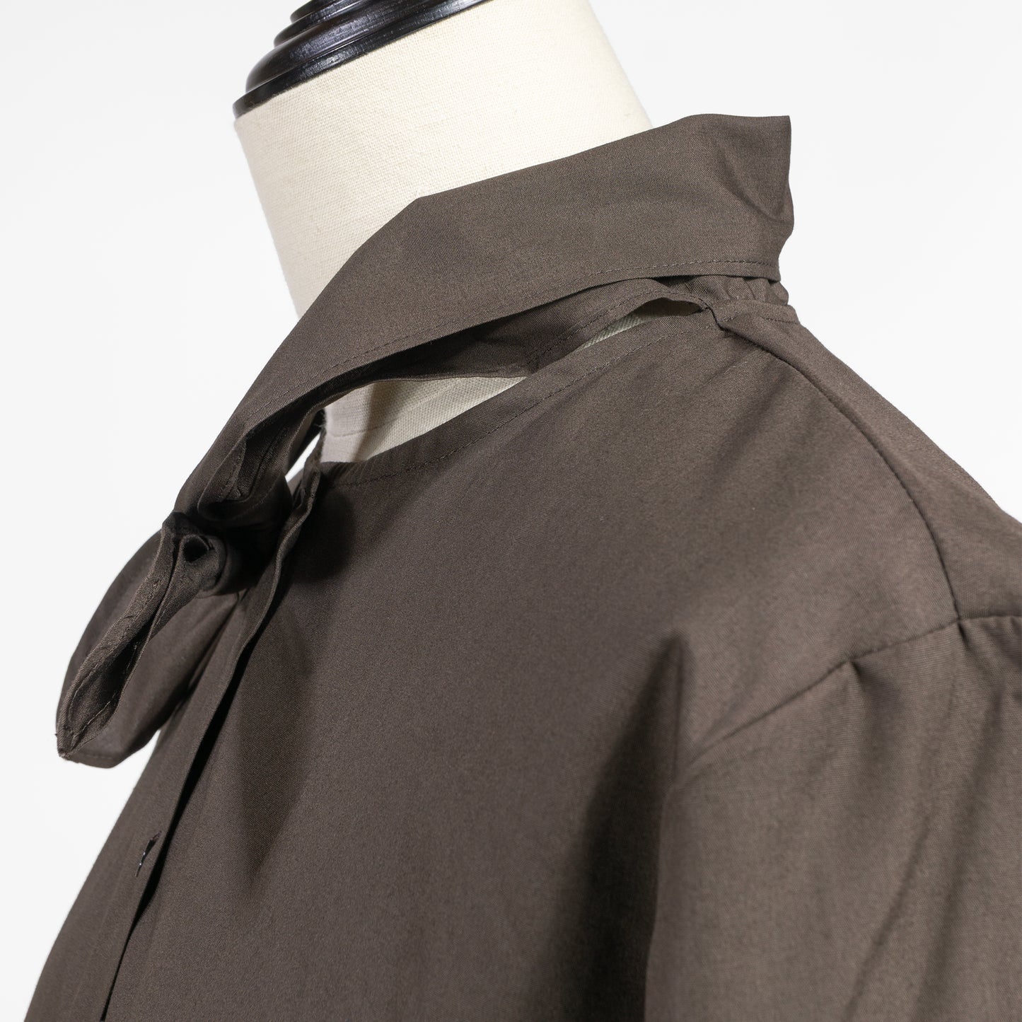 25AW mizuiro ind リボンタイシャツ 4-230060