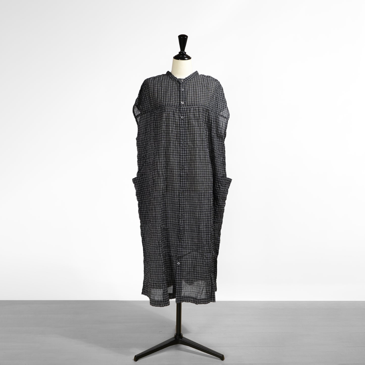 26SS NATURAL LAUNDRY 先染めシャーリング 2Wayワンピース 7263O-003