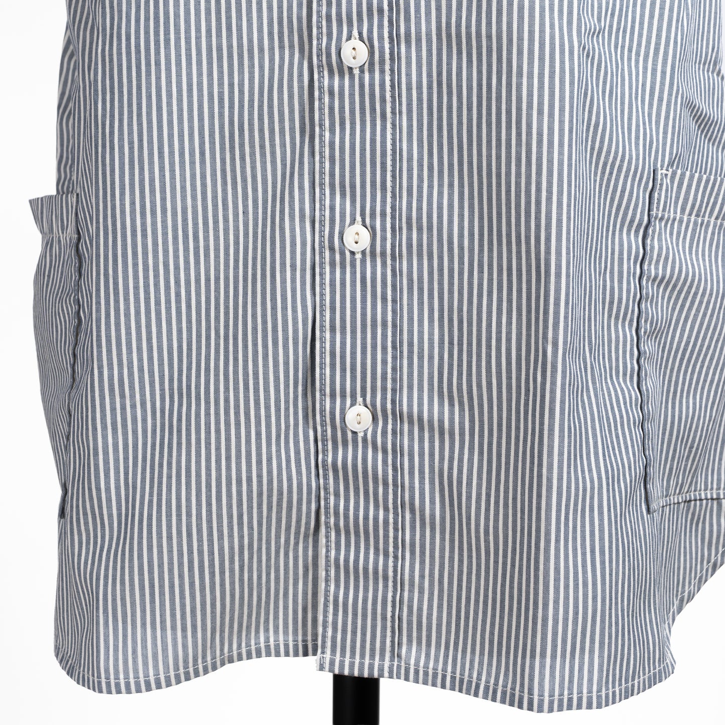 26SS NATURAL LAUNDRY エクリュギンガム前開きファーマーシャツ 7262T-002