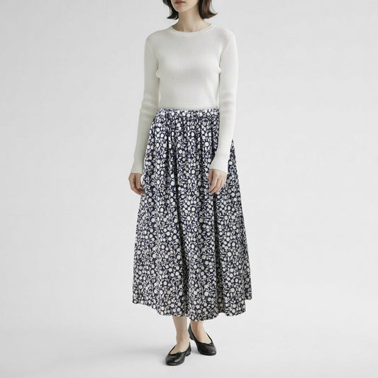 26SS NATURAL LAUNDRY アシェットギャザースカート 7261S-004