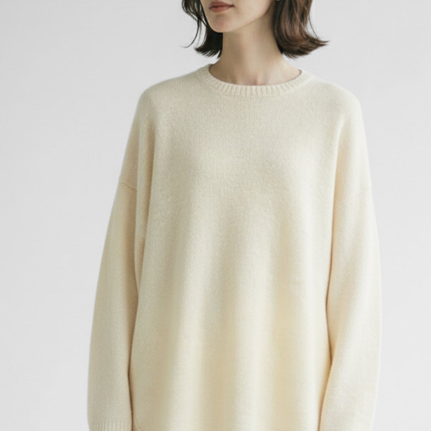 25AW NATURAL LAUNDRY ラムナイロンモヘヤ ワイドロングプルオーバー 7254K-014