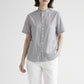 26SS NATURAL LAUNDRY エクリュギンガム前開きファーマーシャツ 7262T-002