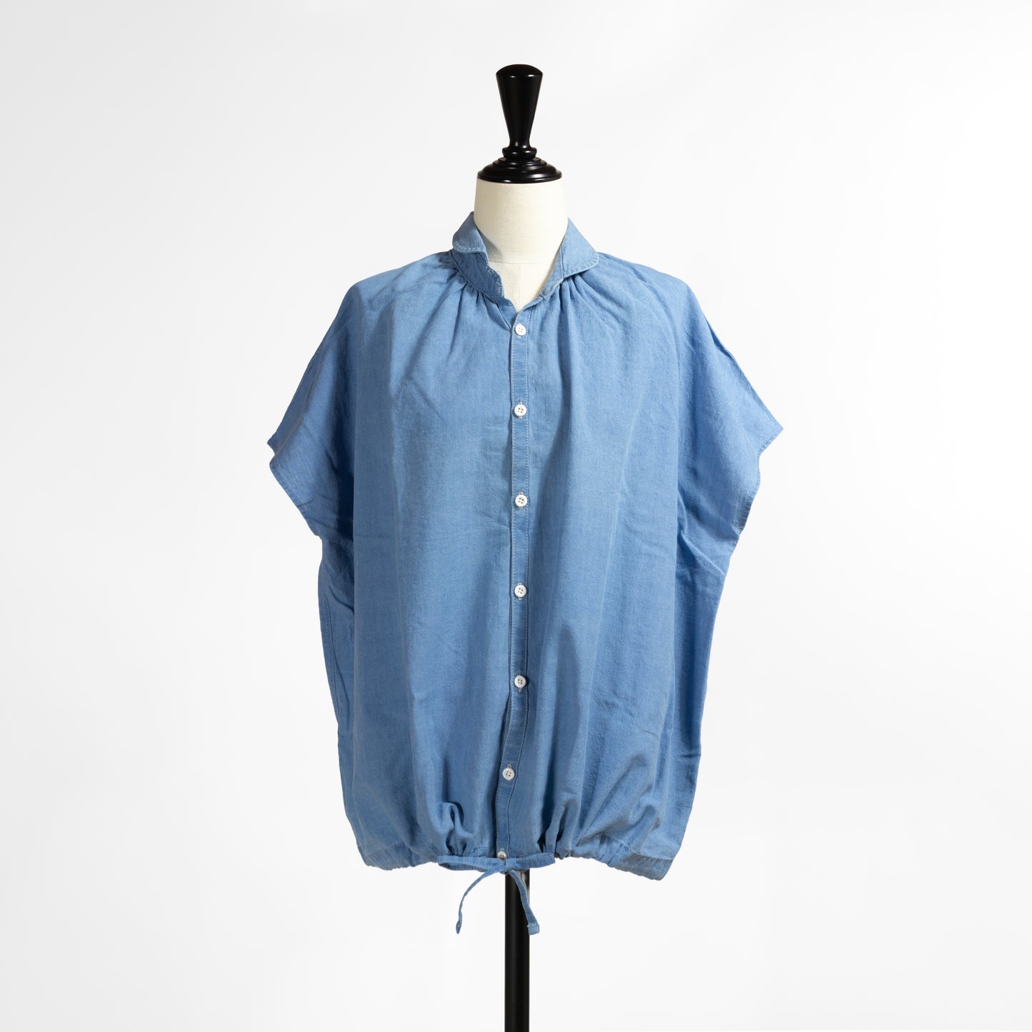 26SS NATURAL LAUNDRY インディゴシャンブレー フレンチドローシャツ 7263T-009