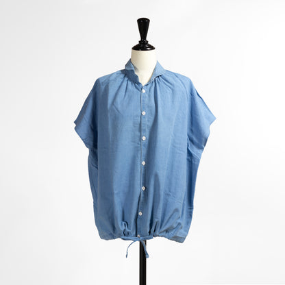 26SS NATURAL LAUNDRY インディゴシャンブレー フレンチドローシャツ 7263T-009