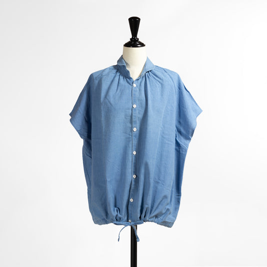 26SS NATURAL LAUNDRY インディゴシャンブレー フレンチドローシャツ 7263T-009