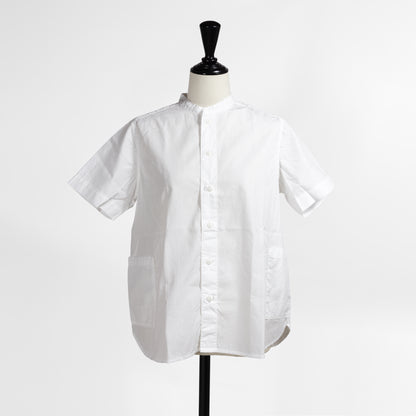 26SS NATURAL LAUNDRY エクリュギンガム前開きファーマーシャツ 7262T-002