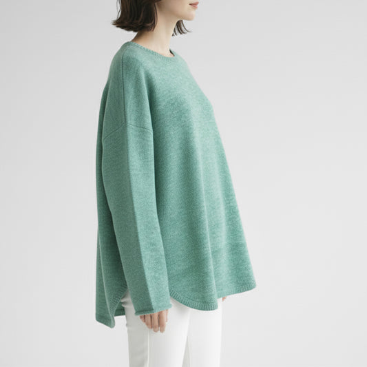 25AW NATURAL LAUNDRY ラムナイロンモヘヤ ワイドロングプルオーバー 7254K-014