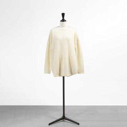 25AW NATURAL LAUNDRY ラムナイロンモヘヤ ワイドロングプルオーバー 7254K-014