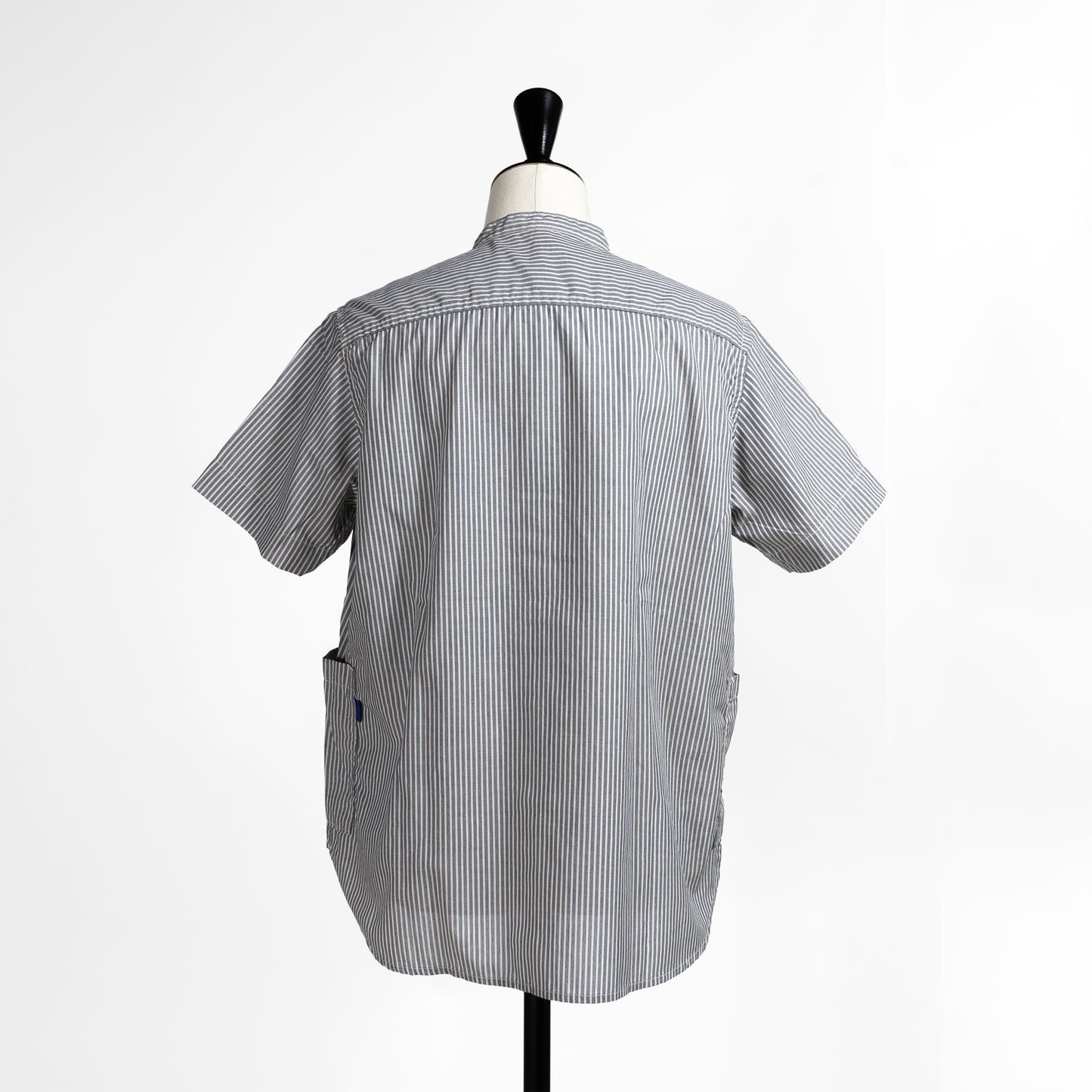 26SS NATURAL LAUNDRY エクリュギンガム前開きファーマーシャツ 7262T-002