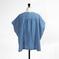 26SS Clip.tab インディゴシャンブレー ラッフルワイドシャツ 3262T-001