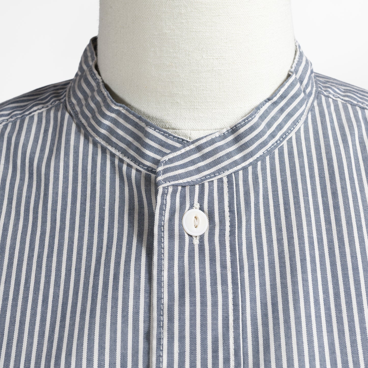 26SS NATURAL LAUNDRY エクリュギンガム前開きファーマーシャツ 7262T-002