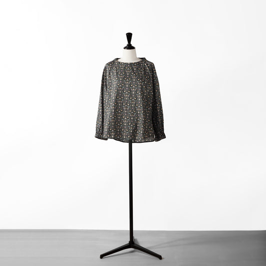 24AW FONTANA GRANDE LIBERTY PRINT ＜Ghost Orchid＞ SHIRRING BLOUSE