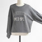 PASSIONE VOLUME SLEEVE CROPPED SWEAT