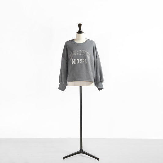 PASSIONE VOLUME SLEEVE CROPPED SWEAT