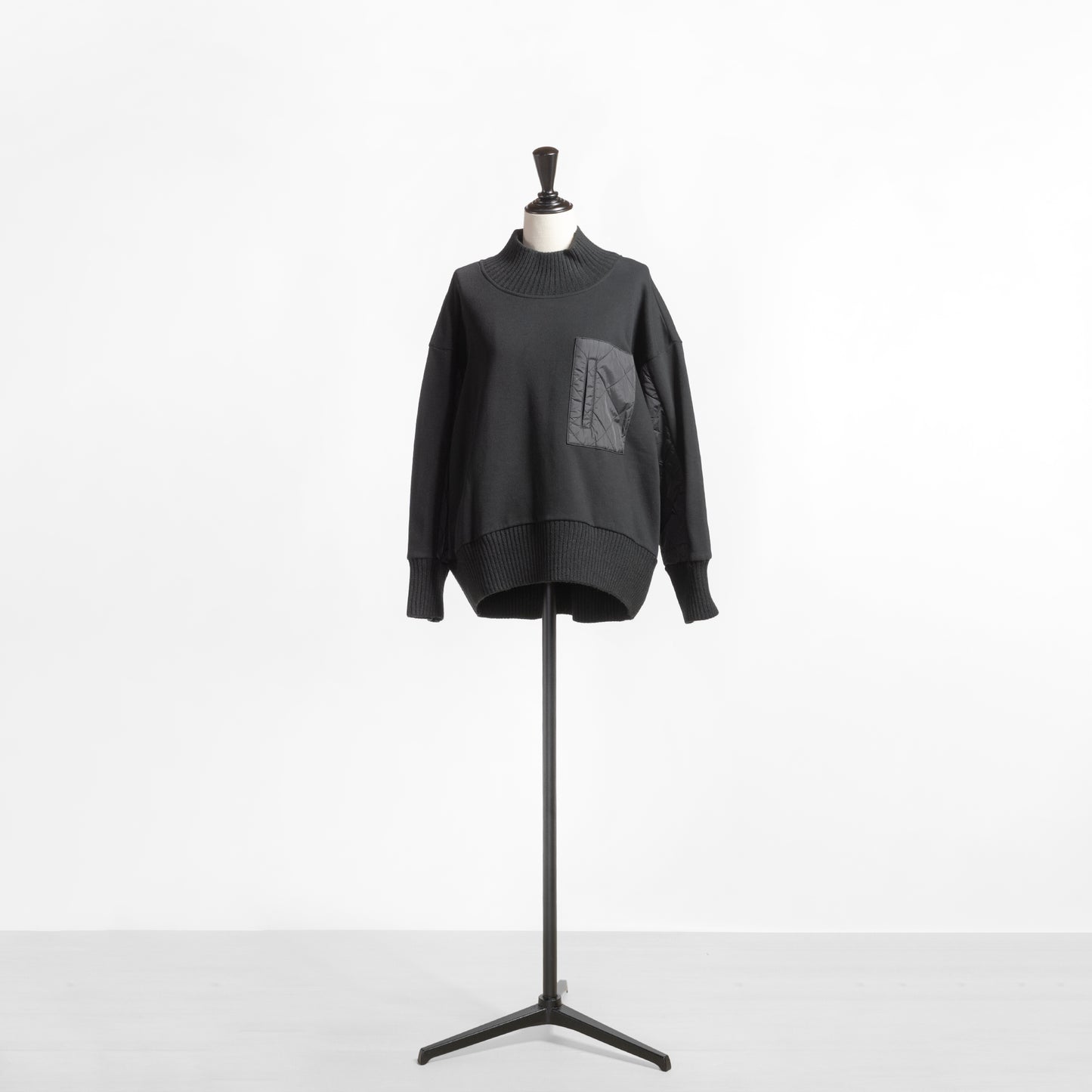 PASSIONE QUILTING SWEAT KNIT COMBI TOP