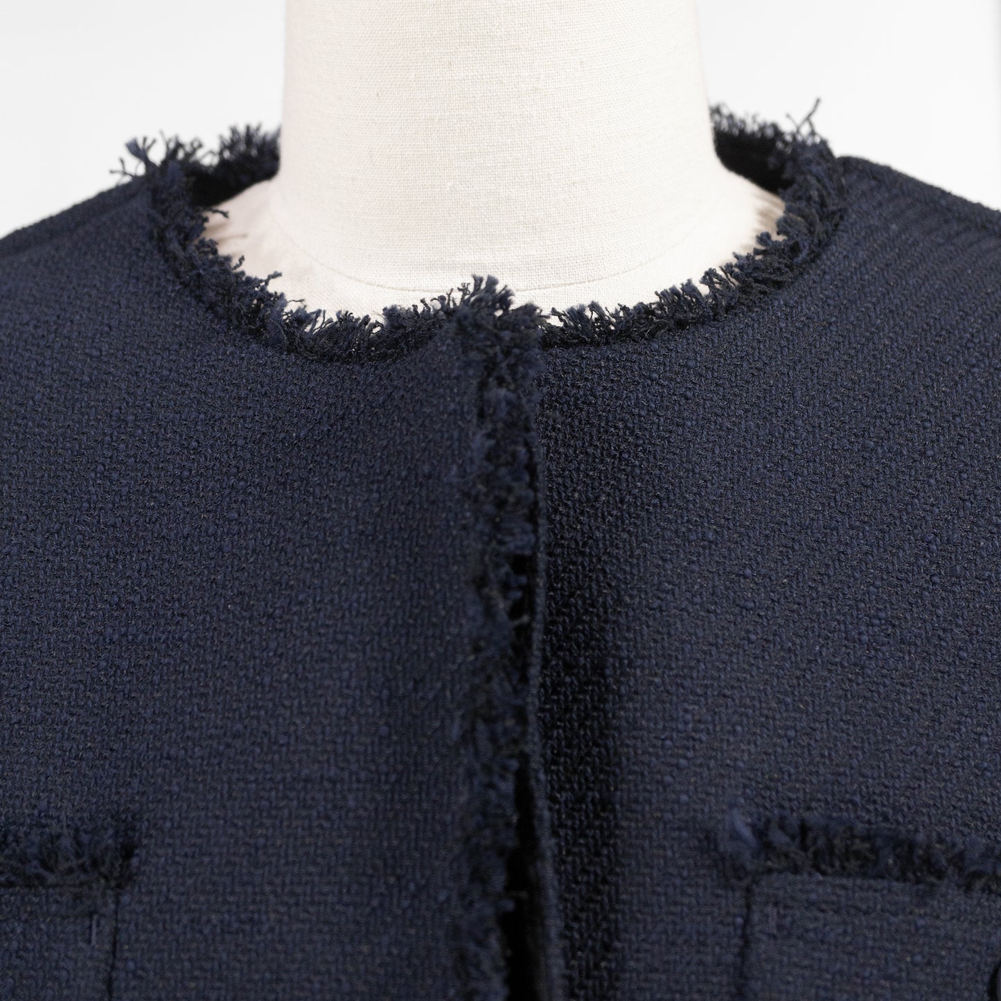 26SS PASSIONE ツイードライクノーカラージャケット 616404