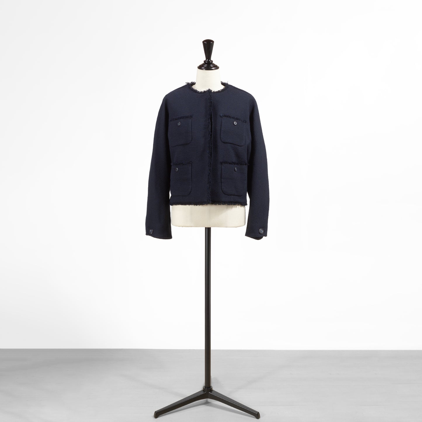 26SS PASSIONE ツイードライクノーカラージャケット 616404