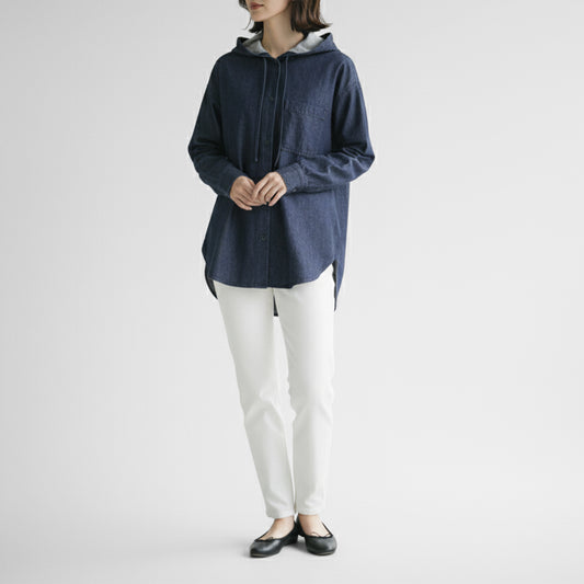 25AW cafune フード付きデニムシャツ 535945