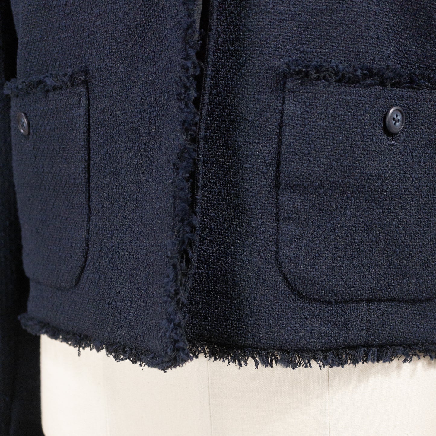 26SS PASSIONE ツイードライクノーカラージャケット 616404