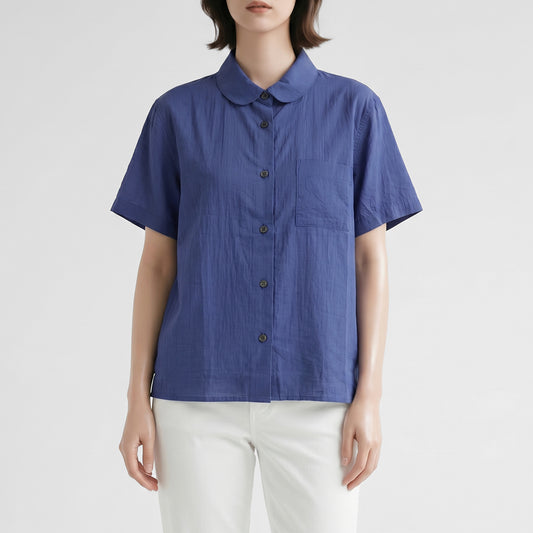 26SS SARAHWEAR ＜Jill＞ラウンドカラー半袖シャツ C53093