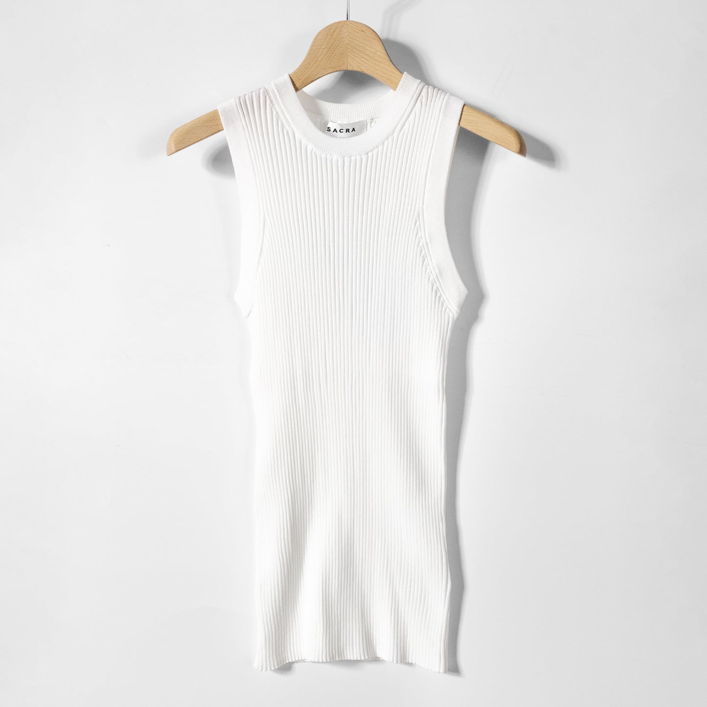 24SS SACRA TWIST COTTON ST.RIB TOP