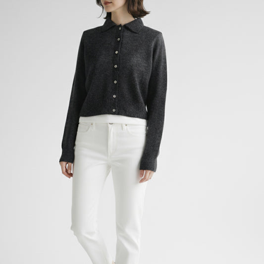 25AW SACRA ファインキッドモヘア ファローポロカーディガン 125533081