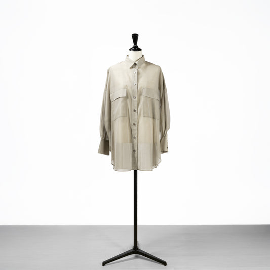 25SS SACRA プレミアムシルクコットンシャツ