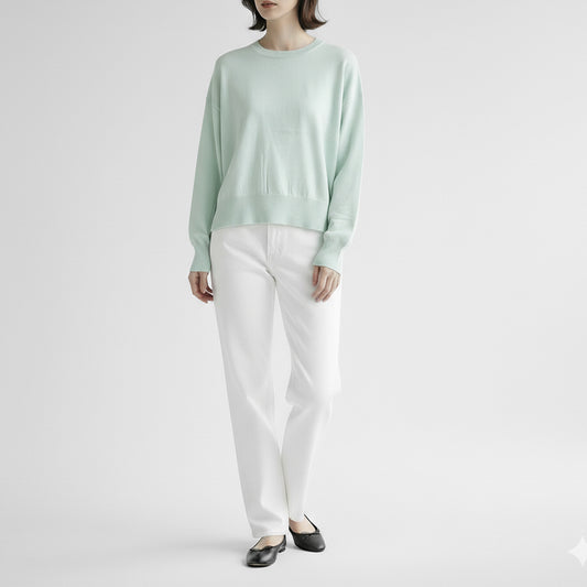 26AW SACRA エクストラファイン コットンカシミヤトップ 126130081