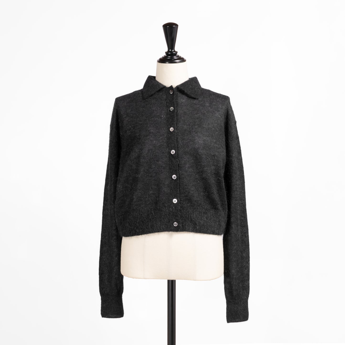 25AW SACRA ファインキッドモヘア ファローポロカーディガン 125533081