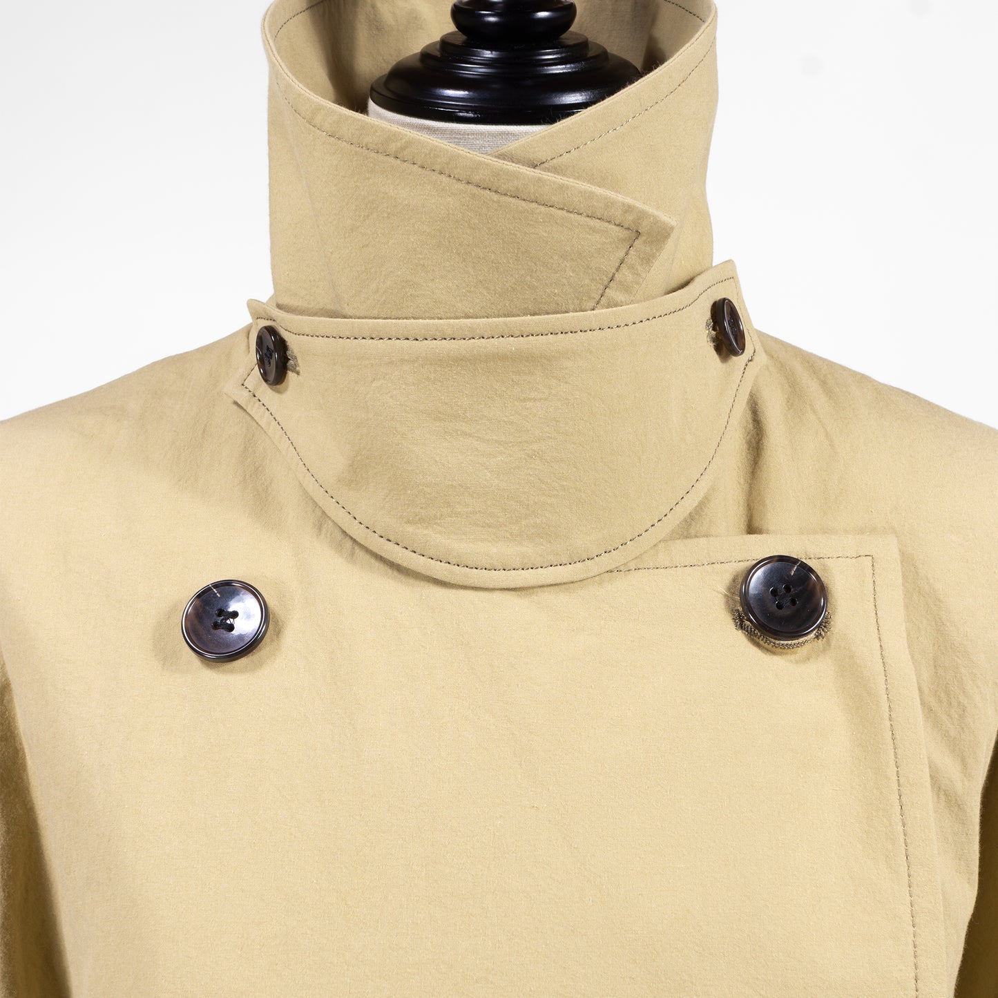 26AW SACRA クランプルドコットンロングコート 126100011