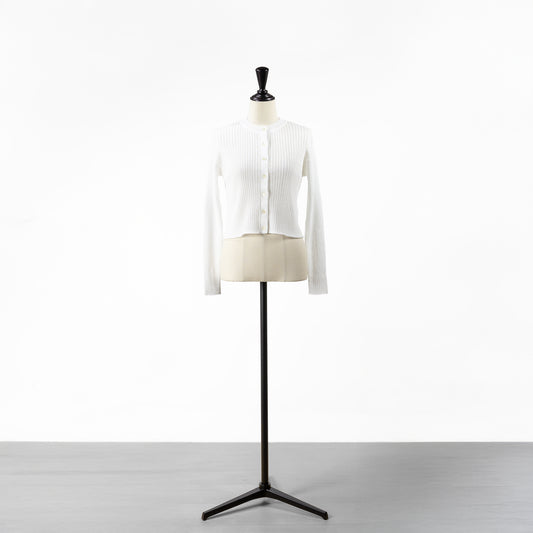 25SS SACRA コットンナイロンファインツイストリブカーディガン